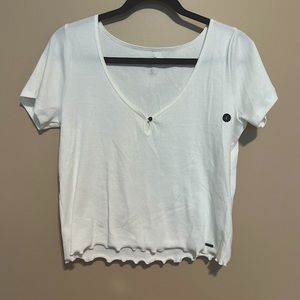 Cute Hollister White Tee